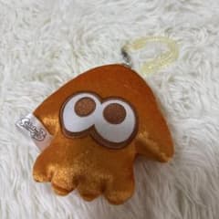 스플라툰 3 오징어형 열쇠 고리 오렌지 IC 카드 넣어