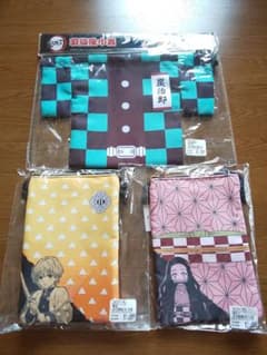 未開封品 鬼滅の刃 竈門炭治郎 禰豆子 我妻善逸 ショルダーバッグ 羽織風巾着