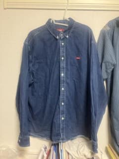 25FW Supreme small boxDenim Shirt indigo
