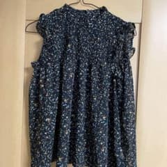 夏 トップ ノースリーブ ブラウス レディース 花柄のサムネイル