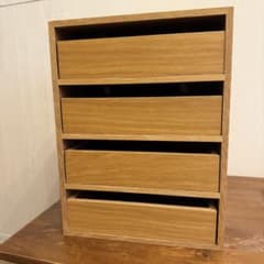 廃盤希少】 無印良品 木製収納ケース・引出式・4段 オーク材 - メルカリ