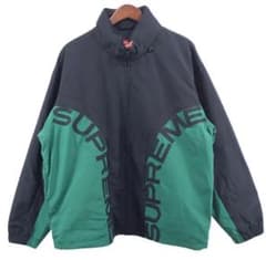 Supreme curve track jaket ナイロンジャケット黒緑 - メルカリ