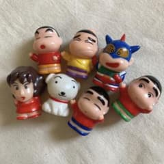 クレヨンしんちゃん 指人形 ソフビ 当時物 レトロ 1990年代 7個