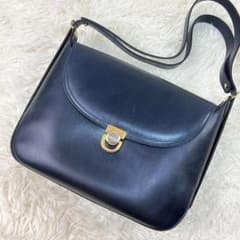 Thumbnail of バリー ショルダーバッグ 2way ロゴプレート ゴールド金具 レザー ネイビー
