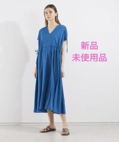 新品未使用　デザインワークス　定価42,900トリアセコットンギャザーワンピース 新品未使用 デザインワークス 定価42,900トリアセコットンギャザー