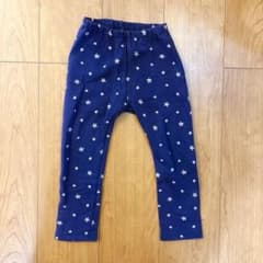 UNIQLO フリースレギンス 100cm 星柄ネイビーのサムネイル