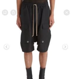 Rick Owens PODS サルエルカーゴショーツハーフパンツ ブラックのサムネイル