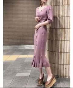 snidel フロントボタンニットワンピースのサムネイル