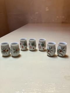 縁起物　桃　コウモリ　聞香杯　台湾茶器 7個セットのサムネイル
