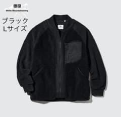 【UNIQLO】フリースオーバーサイズジャケット ブラック Lサイズのサムネイル