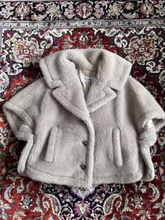 MaxMara⭐︎マックスマーラ⭐︎ファー⭐︎テディベアケープSM サンド