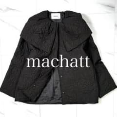 美品 machatt トップサーモキルティングジャケット 刺繍 黒 - メルカリ