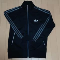 パイソン柄】adidas アディダス ジャージ M ブラック 蛇柄 3本ライン 