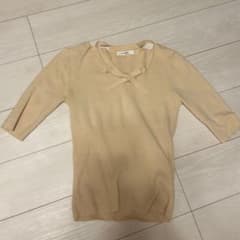 moussy トップス 半袖 ベージュ リボンのサムネイル