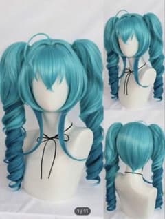 初音ミク コスプレウィッグ ツインテール グラデーション ブルーのサムネイル