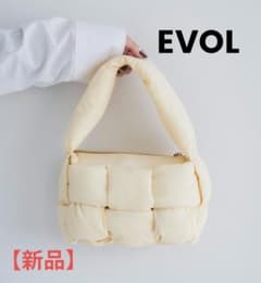 【新品】EVOL　ファスナー付きメッシュナイロンハンドバッグ