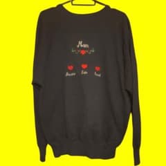 古着　USA ULTRA SWEATS 刺繍 スウェット ブラック Lのサムネイル