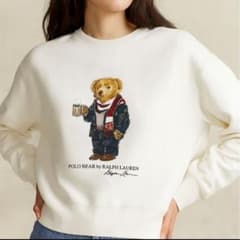 希少デザイン✨極美品】ポロラルフローレン ポロベア スウェット 白 L 