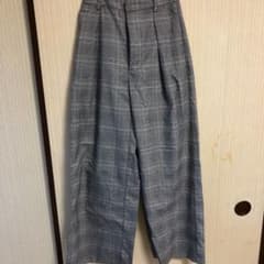 ワイドパンツ　チェックパンツのサムネイル