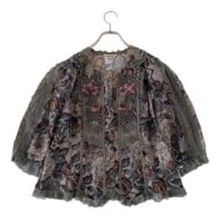 極美品 DOROTHY ドロシー 手染めレース 花柄刺繍ビジュー ブラウス 