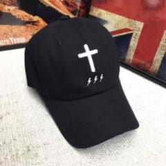 新品！稲妻クロス CAP  Blackのサムネイル