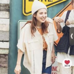 ニコアンド　人気スタッフプロデュース企画　Ｖネックレースブラウス　アイボリー