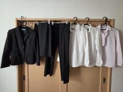 リクルートスーツセット13号（黒ジャケット・スカート・パンツ・シャツ）のサムネイル