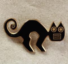 ◇レア 希少 未使用品 メトロポリタン美術館 MoMA 黒猫ブローチ