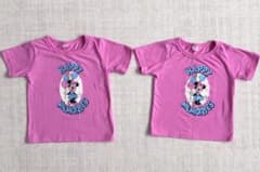 Disney 미니 마우스 T 셔츠 80 & 90 자매 아마도 링크 코데 2 장 세트