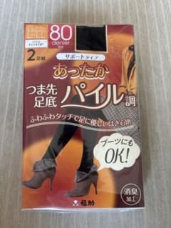 福助 80デニール タイツ 2足組 L-LLのサムネイル
