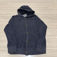 GU キッズ パーカー 140 ネイビー