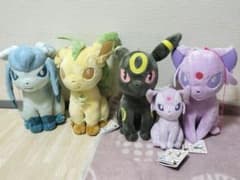 イーブイ、エーフィ、ブラッキー、ニンフィア他　 ぬいぐるみ クッションまとめ売りのサムネイル