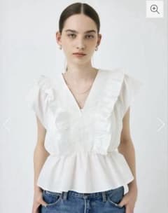 MOUSSY マウジー SHIRRING RUFFLE PEPLUM トップスのサムネイル