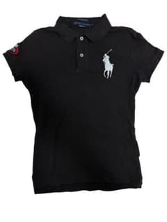 希少】POLO RALPH LAUREN ポロシャツ ビッグポニー y2k 黒 - メルカリ