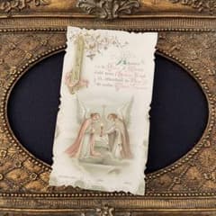 EH470】アンティーク ホーリーカード 1902年 天使 - メルカリ