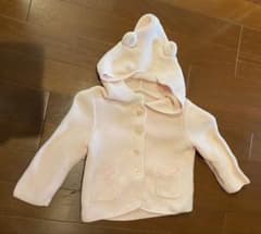baby GAP くま耳フード付き ニットカーディガン 12-18mのサムネイル