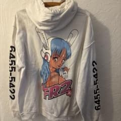 希少】FR2 梅 バイカーガール ミルク 牛乳 プリント パーカー M - メルカリ