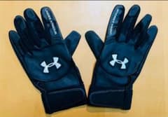 【新品未使用】UNDER ARMOUR バッティンググローブ MD 黒(両手)のサムネイル