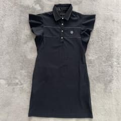 St ANDREWS セントアンドリュース フリル袖 ワンピース ゴルフ M 黒