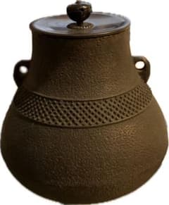 茶道具 鉄瓶 釜 霰文様 蓋付 - メルカリ