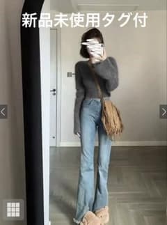 フラッフィー クロップドニット 新品未使用品のサムネイル