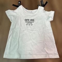女の子肩あきTシャツ　110 美品のサムネイル