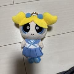 [일본 미발매] 파워퍼프걸스 버블스 봉제인형 키홀더 세일러복