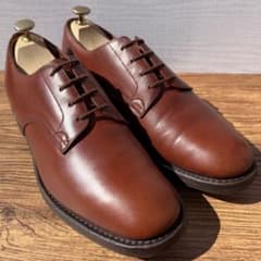 Church's 旧チャーチ 3都市 プレーントゥ 70 ブラウン 外羽根 革靴