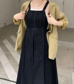 CAPRICIEUX LE'MAGE ステッチプリーツデニムワンピースのサムネイル