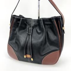 BALLY バリー イタリア製 本革 レザー ショルダーバッグ 黒 茶のサムネイル
