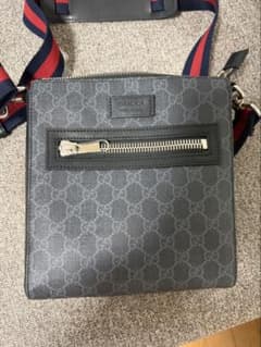 GUCCI GGパターン ショルダーバッグ グレー - メルカリ