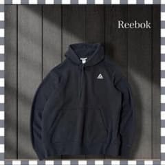 8144/Reebokリーボック ワンポイント刺繍ロゴ パーカープルオーバーL