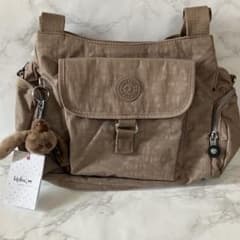 Kipling キプリング 2WAY ショルダーバッグ グレージュ系 新品タグ付のサムネイル