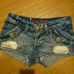 クラッシュ入り☆デニムショーパンのサムネイル